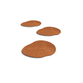 Corten plieno pakopa plytelė Organiška 30 x 30 cm