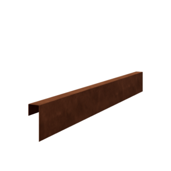 Corten plieno U formos profilis - 15 x 5 x 5 cm - 150 cm