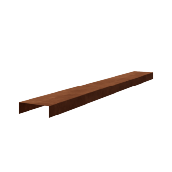 Corten plieno U formos profilis - 5 x 15 x 5 cm - 240 cm
