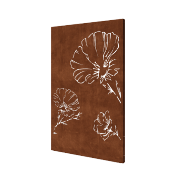 Corten plieno sodo plokštė aguona 120 x 6 x 190 cm