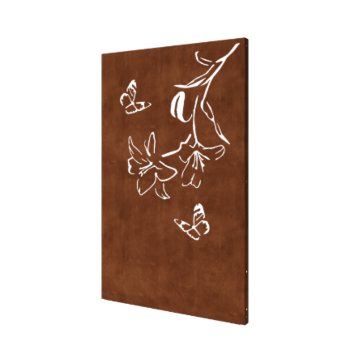 Corten plieno sodo plokštė lelija 120 x 6 x 190 cm