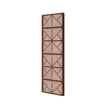 Corten plieno panel - Linijos 1 - 60 x 6 x 190 cm
