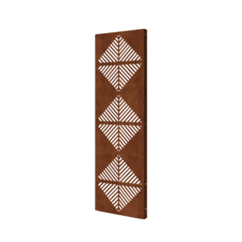 Corten plieno sodo plokštė linijos kompozicija 4 60 x 6 x 190 cm