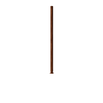 Corten plieno stovas plokščias pagrindas 190 x 6 x 6 cm kampas