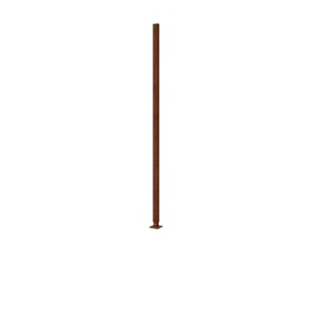 Corten plieno stovas tiesus plokščias pagrindas su 190 x 6 x 3 cm