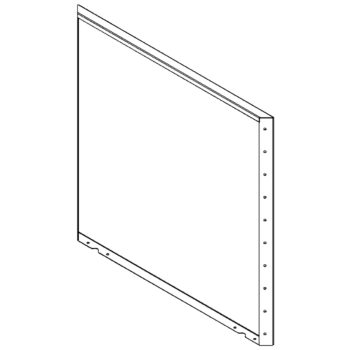 Plieninis lauko vazonas - Panel - 100 x 100 cm - RAL9005 matinė (juoda)