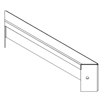 Plieninis lauko vazonas - Panel - 10 x 40 cm - RAL7016 matinė (antracito pilka)