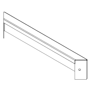 Plieninis lauko vazonas - Panel - 10 x 50 cm - RAL7016 matinė (antracito pilka)