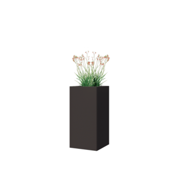 Plieninis lauko vazonas - Kvadratas - 30 x 30 x 60 cm - kita RAL spalva - Su dugno plokšte