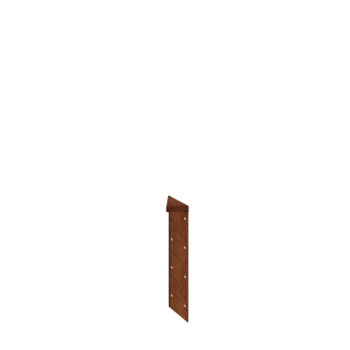 Corten plieno lauko vazonas - Kampinis elementas 180° - 40 cm