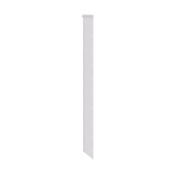 Plieninis lauko vazonas - Kampinis elementas 180° - 100 cm - RAL9010 matinė (balta)