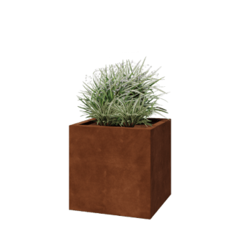 Suvirintas corten plieno lauko vazonas Montana 60 x 60 x 60 cm