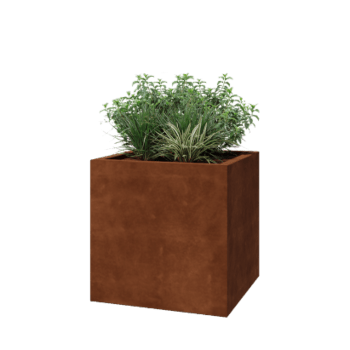 Suvirintas corten plieno lauko vazonas Montana 70 x 70 x 70 cm