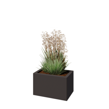 Plieninis lauko vazonas - Stačiakampis - 50 x 30 x 30 cm - kita RAL spalva - Be dugno plokštės