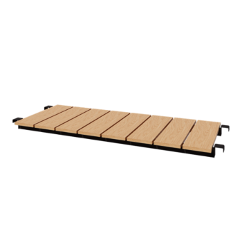 Plieninis suoliukas - 130 x 42 cm - RAL9005 matinė (juoda)