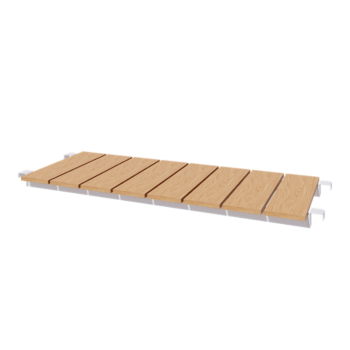 Plieninis suoliukas - 130 x 42 cm - RAL9010 matinė (balta)