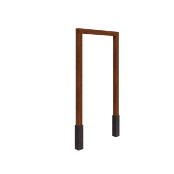 Corten plieno pergola - Tiesus - 150 x 230 cm - Su betono padu