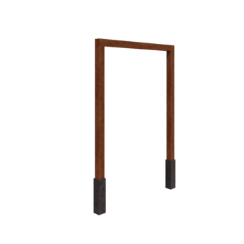 Corten plieno pergola - Tiesus - 200 x 230 cm - Su betono padu