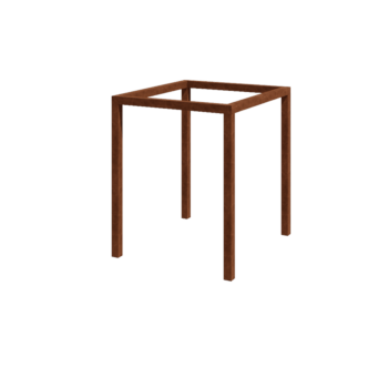 Corten plieno pergola - Kvadratas - 224 x 200 x 230 cm - Be betono pado