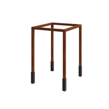 Corten plieno pergola - Kvadratas - 224 x 200 x 230 cm - Su betono padu