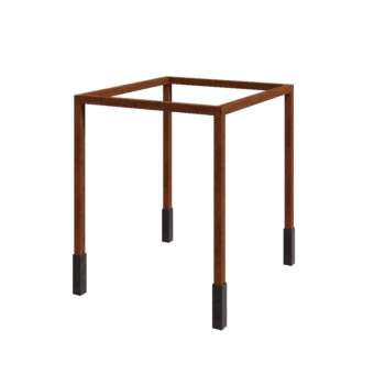 Corten plieno pergola - Kvadratas - 274 x 250 x 230 cm - Su betono padu