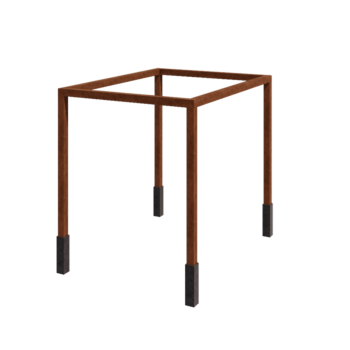 Corten plieno pergola - Stačiakampis - 324 x 250 x 230 cm - Su betono padu