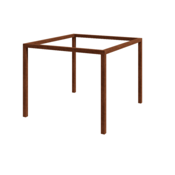 Corten plieno pergola - Kvadratas - 324 x 300 x 230 cm - Be betono pado