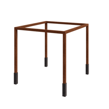 Corten plieno pergola - Kvadratas - 324 x 300 x 230 cm - Su betono padu