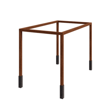 Corten plieno pergola - Stačiakampis - 424 x 250 x 230 cm - Su betono padu