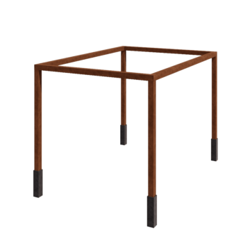 Corten plieno pergola - Stačiakampis - 424 x 300 x 230 cm - Su betono padu