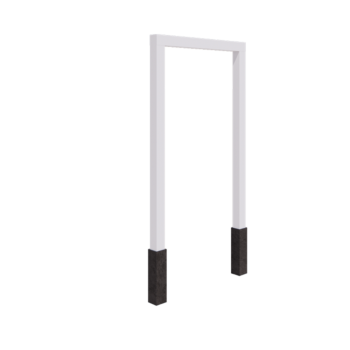 Plieninė pergola - Tiesus - 150 x 230 cm - RAL9010 matinė (balta) - Su betono padu