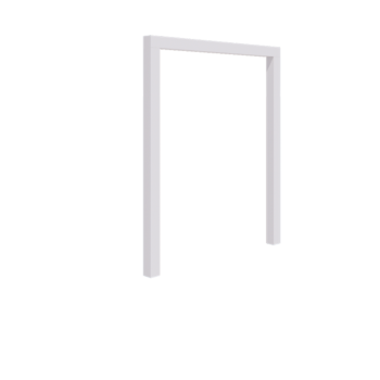 Plieninė pergola - Tiesus - 200 x 230 cm - RAL9010 matinė (balta) - Be betono pado