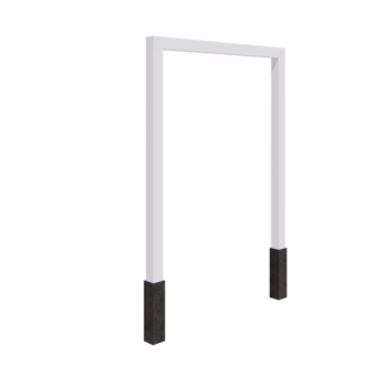 Plieninė pergola - Tiesus - 200 x 230 cm - RAL9010 matinė (balta) - Su betono padu