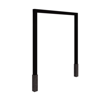 Plieninė pergola - Tiesus - 250 x 230 cm - RAL9005 matinė (juoda) - Su betono padu