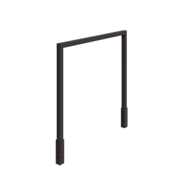 Plieninė pergola - Tiesus - 300 x 230 cm - RAL7016 matinė (antracito pilka) - Su betono padu