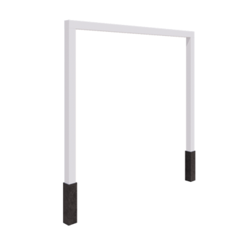 Plieninė pergola - Tiesus - 300 x 230 cm - RAL9010 matinė (balta) - Su betono padu