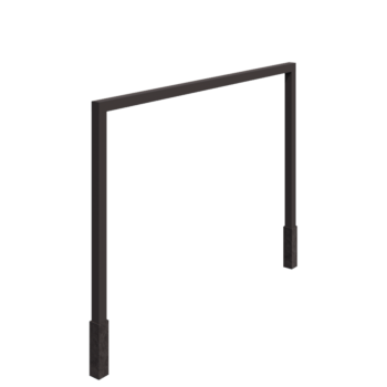 Plieninė pergola - Tiesus - 400 x 230 cm - RAL7016 matinė (antracito pilka) - Su betono padu