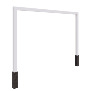 Plieninė pergola - Tiesus - 400 x 230 cm - RAL9010 matinė (balta) - Su betono padu