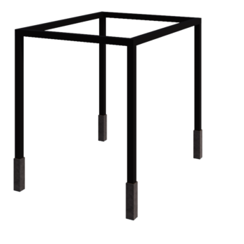 Plieninė pergola - Stačiakampis - 324 x 250 x 230 cm - RAL9005 matinė (juoda) - Su betono padu