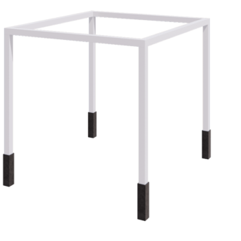 Plieninė pergola - Kvadratas - 324 x 300 x 230 cm - RAL9010 matinė (balta) - Su betono padu