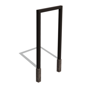Plieninė pergola - Tiesus - 150 x 230 cm - RAL9005 matinė (juoda) - Be betono pado