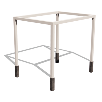 Plieninė pergola - Stačiakampis - 324 x 250 x 230 cm - RAL9005 matinė (juoda) - Su betono padu