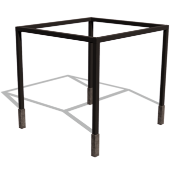 Plieninė pergola - Kvadratas - 324 x 300 x 230 cm - kita RAL spalva - Be betono pado