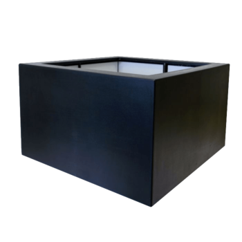 Stiklo pluošto vazonai - Kvadratinis - 120 x 120 x 60 cm - RAL9010 matinis (baltas) - Su dugnu