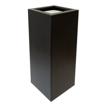 Stiklo pluošto vazonai - Kvadratinis - 50 x 50 x 120 cm - RAL9010 matinis (baltas) - Su dugnu