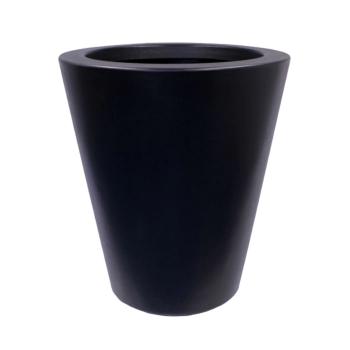 Stiklo pluošto vazonai - Kūginis - Ø 89 x 100 cm - RAL9010 matinis (baltas) - Su dugnu