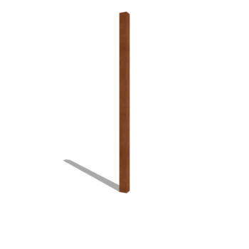 Tvoros stulpas iš corten plieno 200 cm