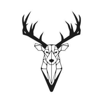 Plieno sienų dekoracijos - Šiaurinis elnias Large - 100 x 72,4 cm