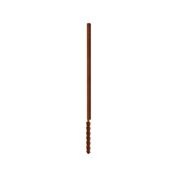 Corten plieno tvora H tarpinis stulpas su žemės kaiščiu 190 x 6 x 6 cm