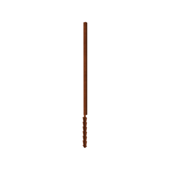 Corten plieno tvora H galinis stulpas su žemės kaiščiu 190 x 6 x 6 cm